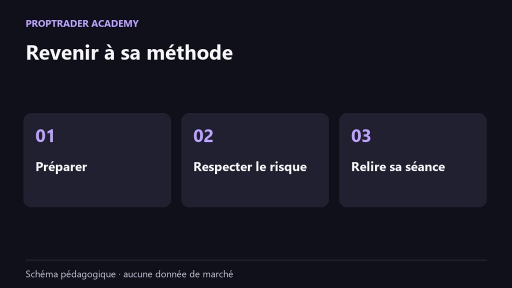 Cycle pédagogique de discipline : préparer, respecter le risque et relire sa séance.